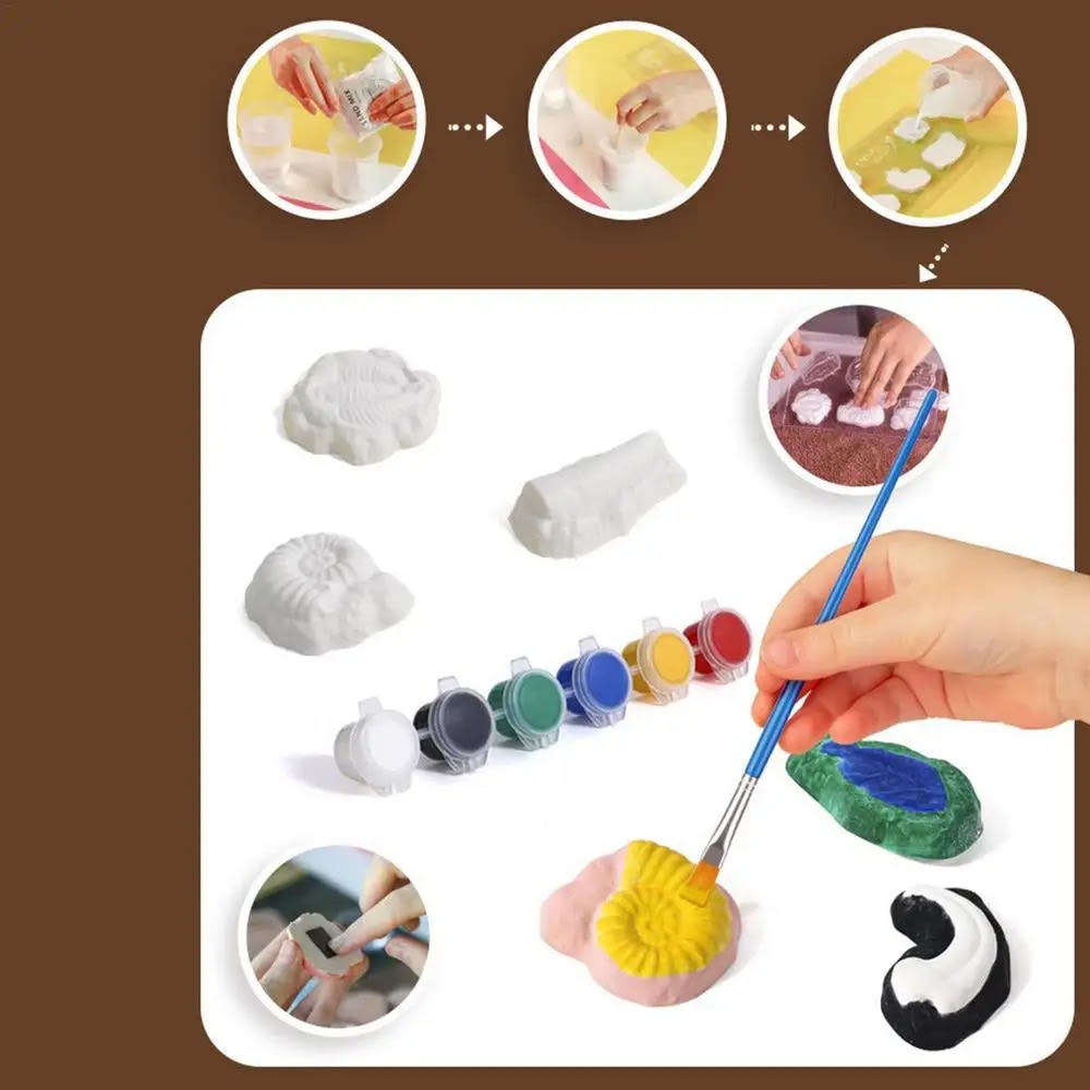 Dinosaur Fossils Excavation Kit - Educational Archeology Toy Set for Kids